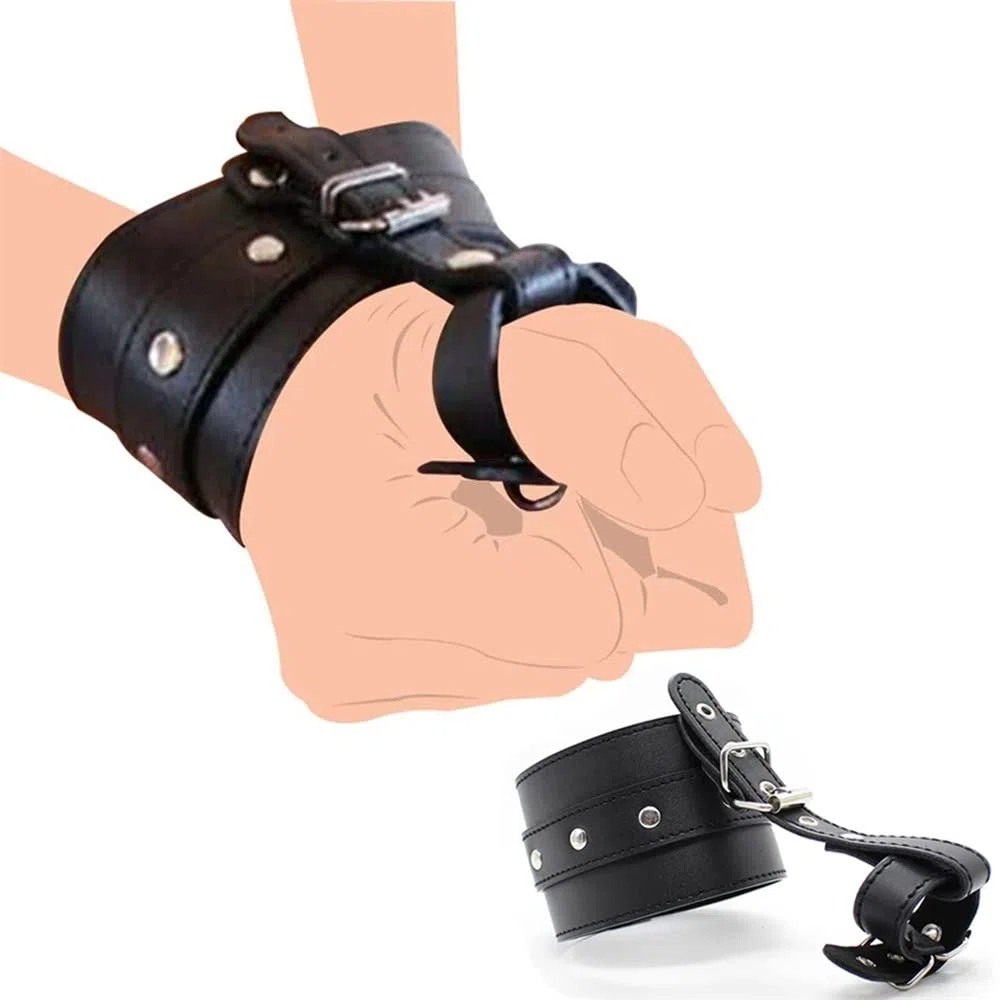 Cinturini per dita e dita in pelle nera per principianti