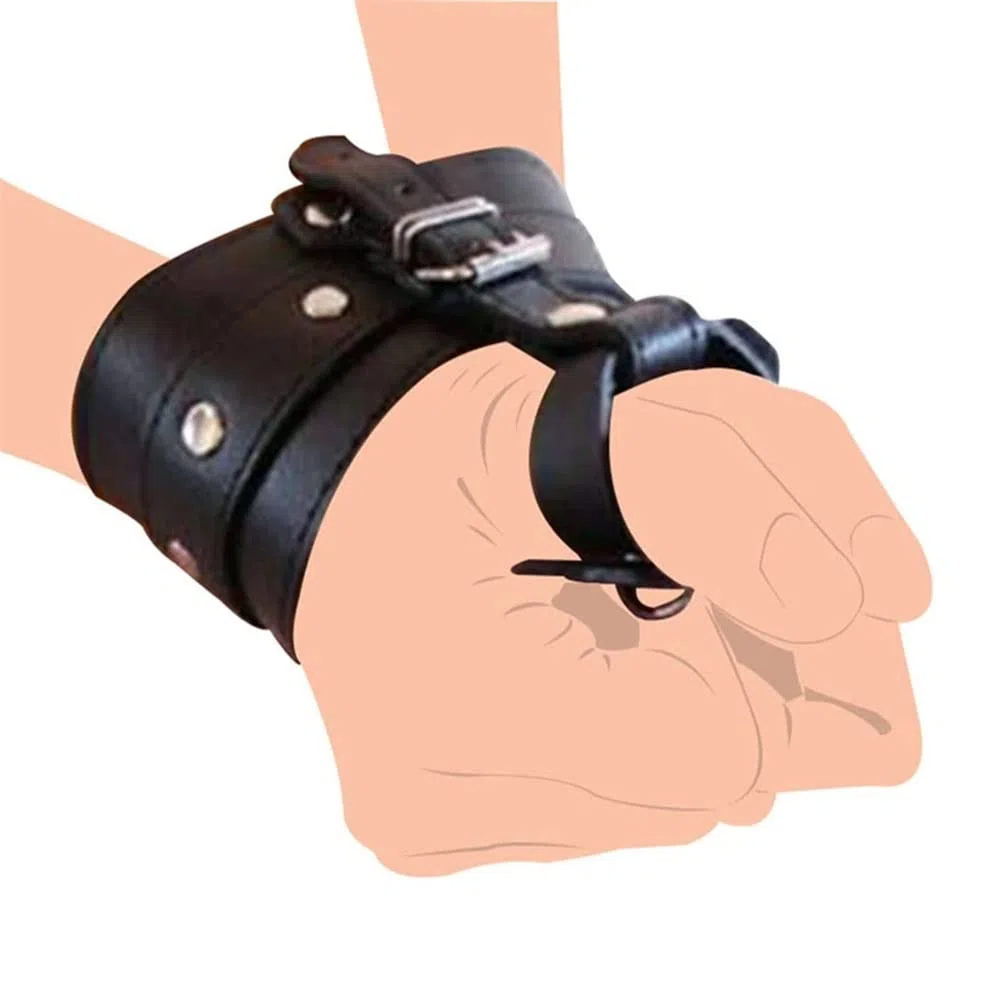 Cinturini per dita e dita in pelle nera per principianti