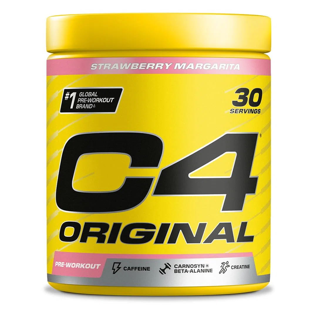 C4 Original Beta Alanine Sports Nutrition Pre Workout Powder per uomini e donne | I migliori integratori per bevande energetiche pre-allenamento | Creatina monoidrato | Margarita alla fragola |30 porz