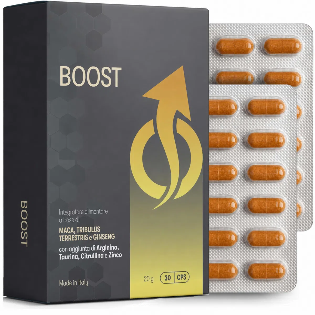 Integratore Uomo ad Azione Rapida per Vigore ed Energia con Maca Peruviana, Tribulus Terrestris, Arginina, Citrullina, Taurina e Zinco
