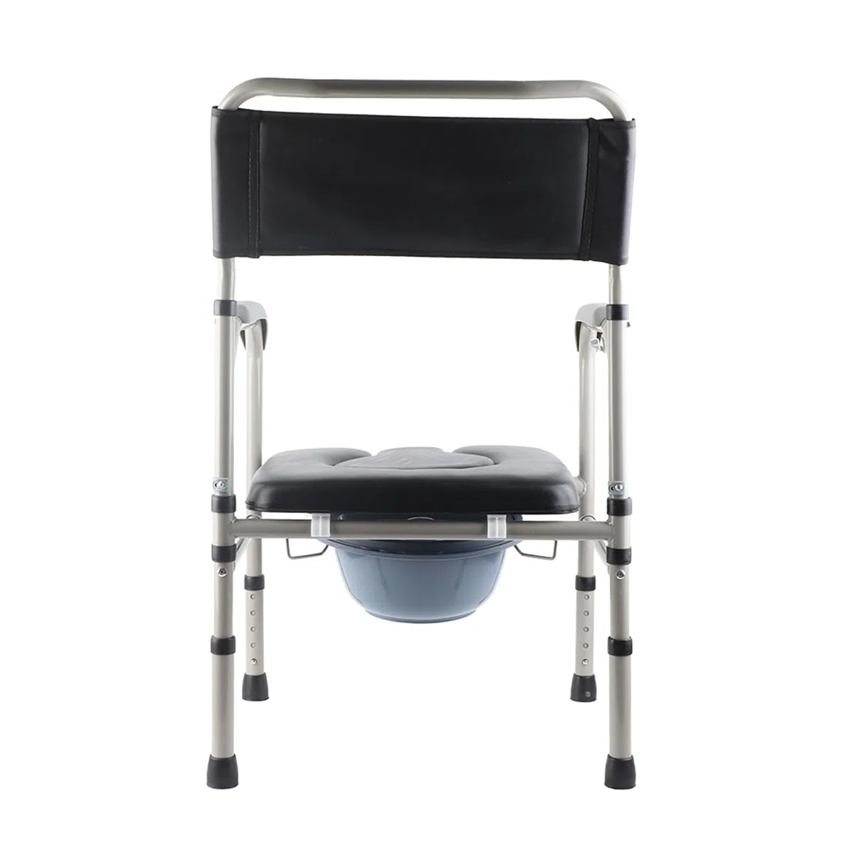 Garosa Sedia da Toilette per Adulti, Design Leggero in Lega di Alluminio con Vaso Rimovibile, Altezza Regolabile per Uso Sul Comodino e in Bagno
