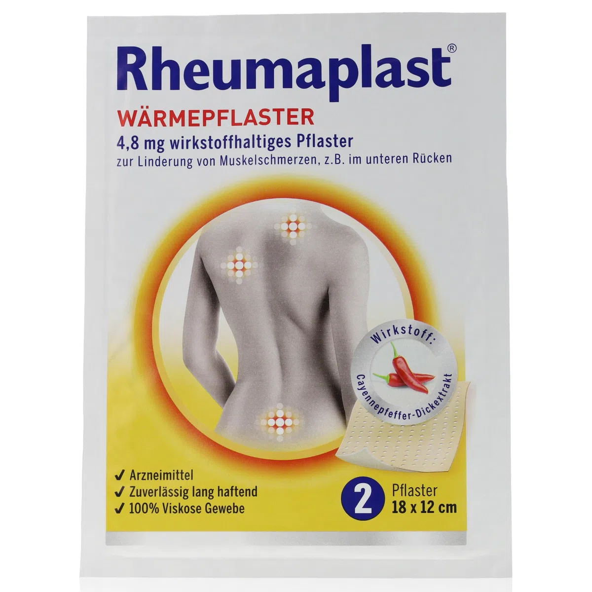 Hansaplast Confezione da 6 - Cerotti Rheumaplast/Heat, 2 Pezzi (18 x 12 cm)