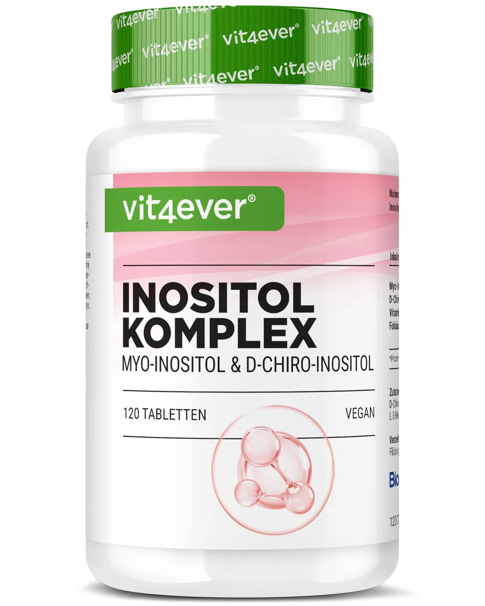INOSITOL COMPLETO - 2000 mg di Mio & D-Chiro-Inositolo - con Vitamina B6 & Folato - per donne che desiderano avere figli - contribuisce alla normale fertilità & attività ormonale - 120 compresse