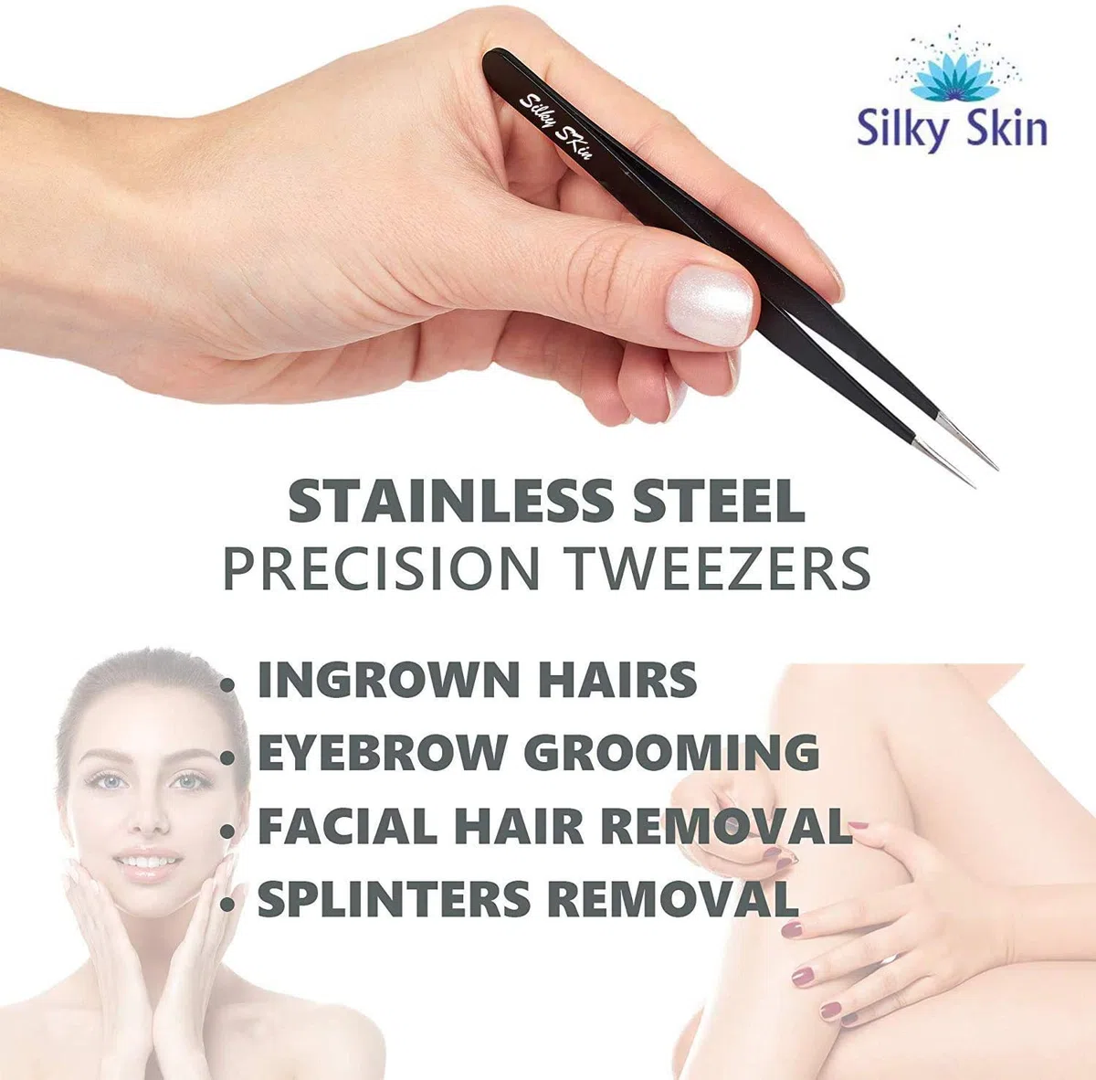 Silky Skin esfoliante pennello per trattare e prevenire urti rasoio e peli incarniti per uomini e donne-eliminare le irritazioni da barba per viso, ascella, gambe, collo, linea bikini
