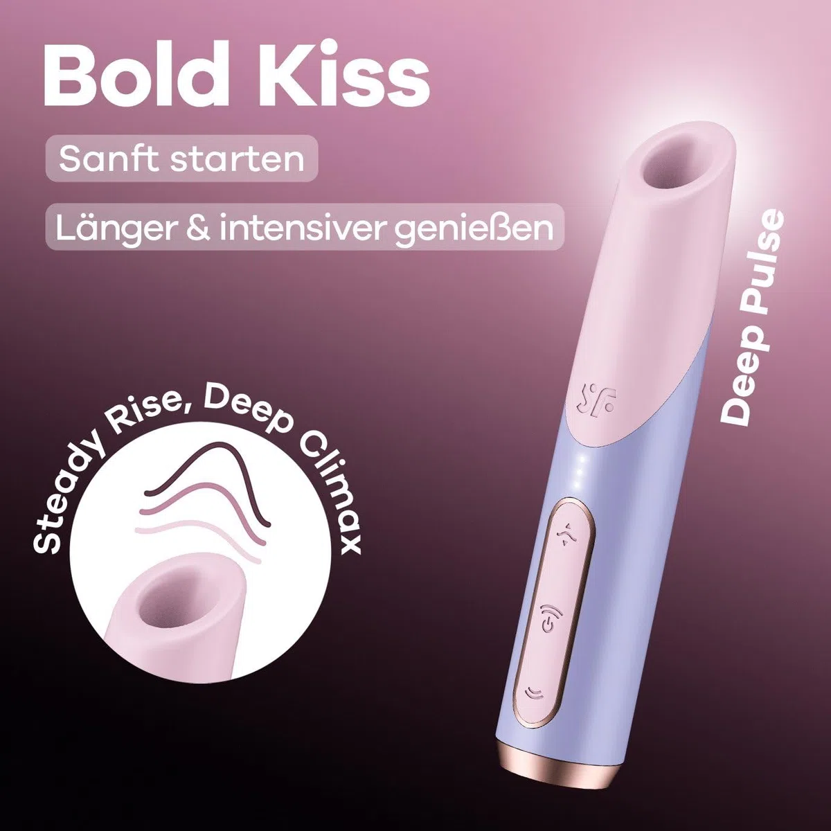 Satisfyer Bold Kiss, giocattolo sessuale per adulti, per donne, stimolazione del clitoride, vibratore per il benessere e il piacere sessuale femminile