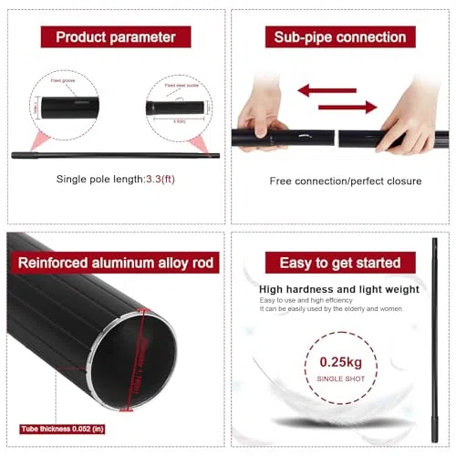 Kit de cepillo de limpieza de ventanas con poste de 9 m, cepillo alimentado por agua, dispensador de jabón y manguera de 20 m, ideal para paneles solares, limpiador de aluminio de 55 cm