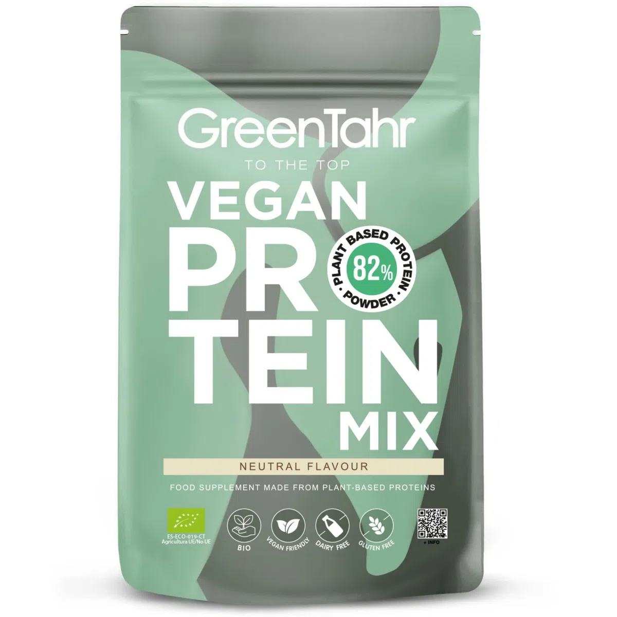 Green Tahr Proteine Vegane in Polvere Bio Gusto Neutro 750g. 82% Proteine Vegetali ONA.Ingredienti: Piselli, Riso e Canapa. Integratore Massa Muscolare Senza Zucchero Aggiunto, Lattosio né Glutine