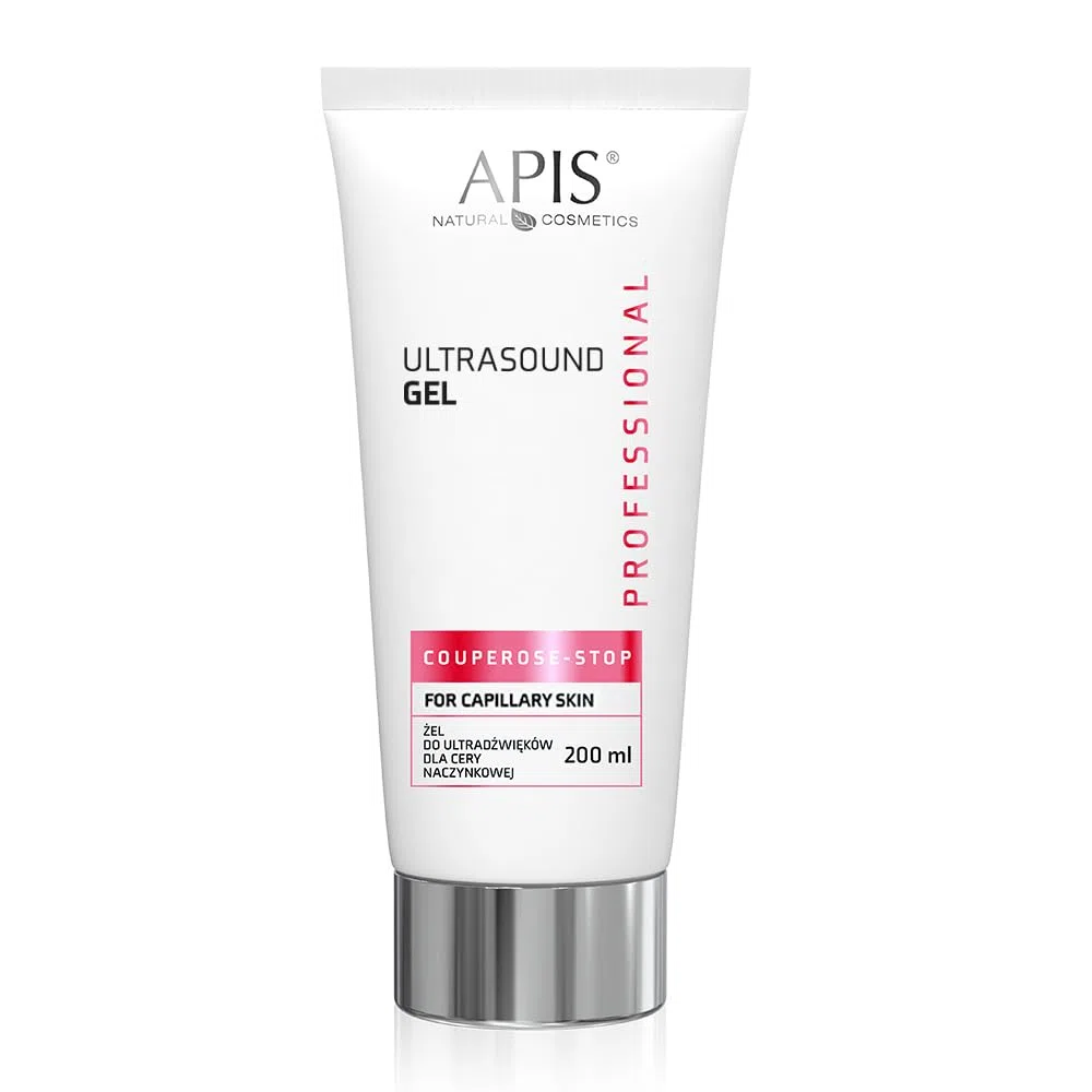 Apis COUPEROSE Gel per ultrasuoni - 200 ml - con ginkgo, rosa canina e vitamina C - per pelle sensibile, rafforza i capillari, uniforma il tono della pelle, per pelle soggetta a couperose