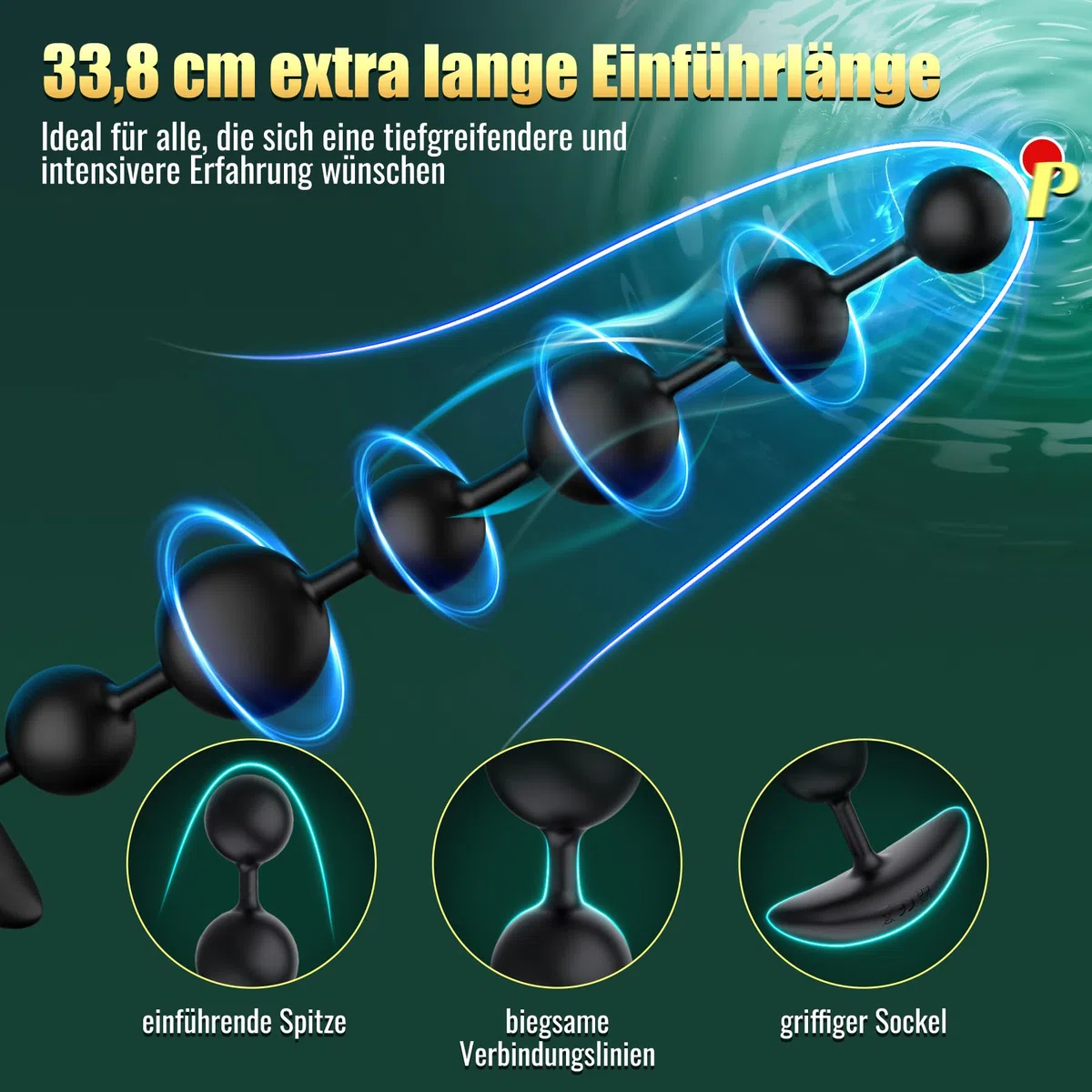 Vibratore Anale con 6 Palline Vibranti, Plug Anale-Dilatatore Donna Uomo Sex Toys, Stimolatore Prostata per Lui Massaggiatore Dildo Anale, Vibratore per Uomo Toys Sessuali Anal Plug Sexytoysys