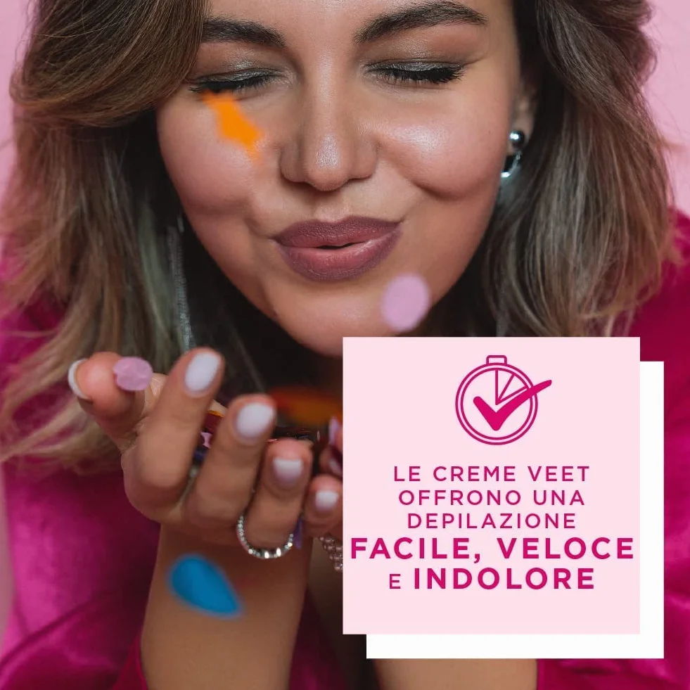 Veet Strisce Depilatorie Gambe e Corpo, Ipoallergeniche e Dermatologicamente Testate, 48 Strisce (3 confezioni da 16 Strisce) + Salviette Post-Epilazione Idratanti