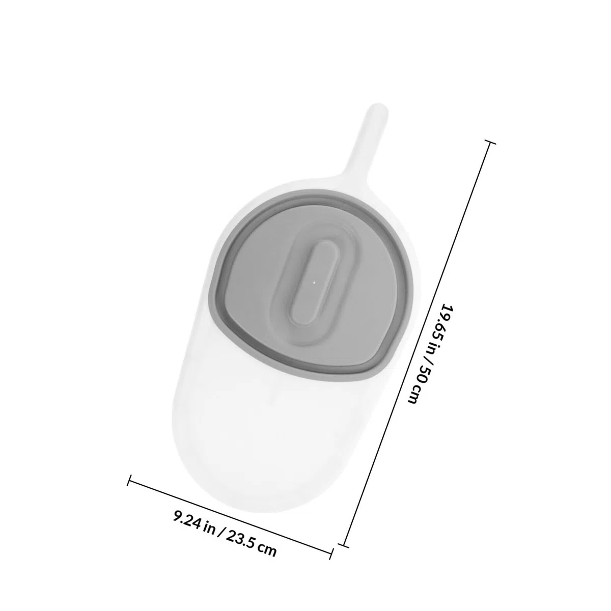 Housoutil Padella Sanitaria per Anziani con Manico in Plastico, Design Inclinato Multifunzionale Facile da Pulire, per Pazienti Allettati e Disabili