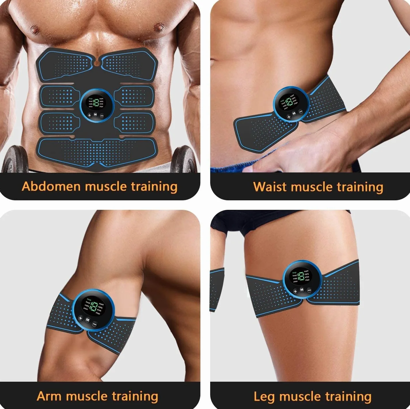Elettrostimolatore Muscolare, Cintura Elettrostimolatore per Addominali, ABS Trainer/Toner per Addome/Braccio/Vita/Gambe