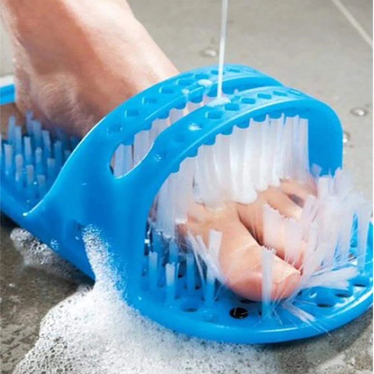 Bagno Foot Cleaner,Tianher 2 Pezzi Spazzola Lavapiedi da Doccia Piede Suola Massaggio Strumento Detergente con Ventosa Pantofola Massaggiatore (tacco nero)