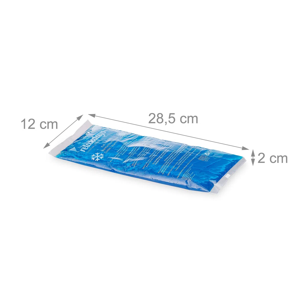 Relaxdays Ghiaccio Gel Termico, 8 Sacchetti, Primo Soccorso, 3 misure, Cuscinetti Terapia Caldo/Freddo, Sport, Blu
