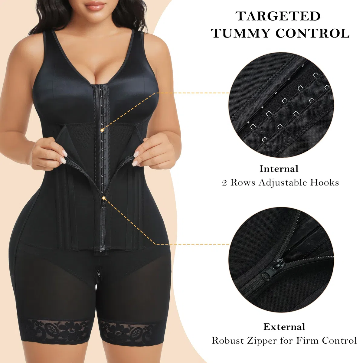 YIANNA Overbust Fajas Colombianas Shapewear per le donne controllo della pancia Body Shaper Cintura Post Chirurgia Compressione Indumento