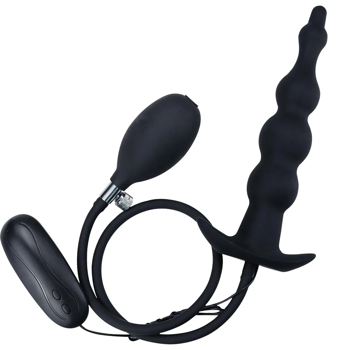 AMAZBEE Plug Anale Vibratore Gonfiabile in Silicone con Pompa 12 modelli di Vibrazione Masturbatore Femminile Perline Anali Diffusore Anale SM Giocattoli Sessuali per Donne Uomini Coppie