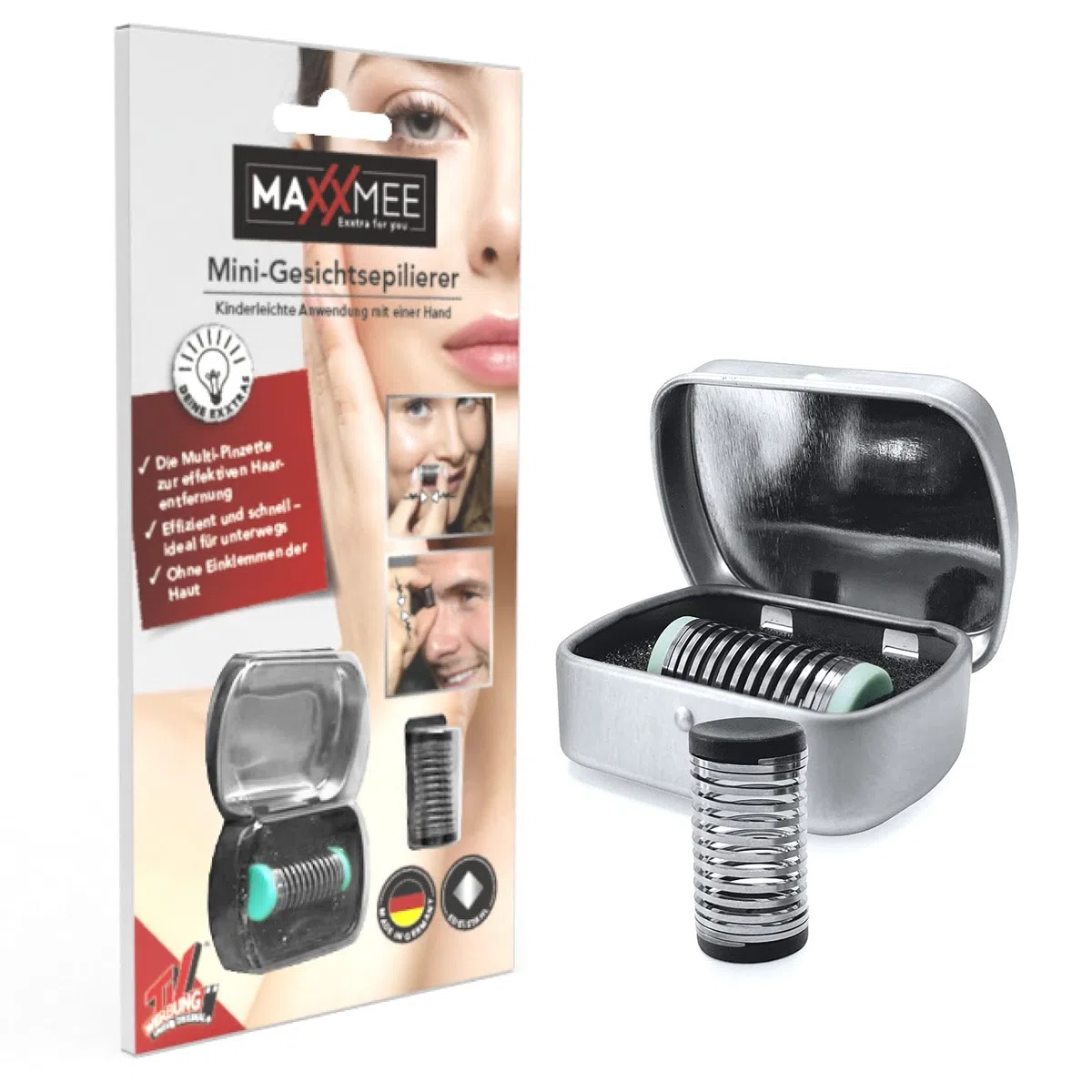 MAXXMEE 2 pezzi - Epilatore - Epilatore - Impermeabile - Non Impermeabile - Nero, Turchese - Scatola inclusa