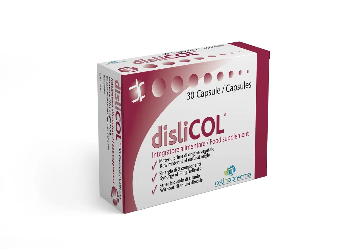Dislicol Integratore Alimentare di Riso Rosso Fermentato (monacolina K), Policosanoli, Acido folico, Estratti di Carciofo e Poligonio (resveratrolo), utile per il controllo del colesterolo - 30 caps