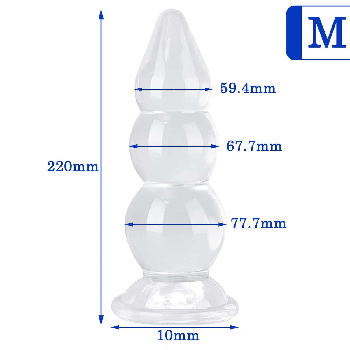 BDSMYOU Plug Anale Dildo Anale Anal Plug con Ventosa,Sex Toys Analesex Toy Stimolatore Prostata per Lui,Dildo XXL Gigante Dilatatore Ano per Donna Uomo,Toys Sessuali per Coppie (M)