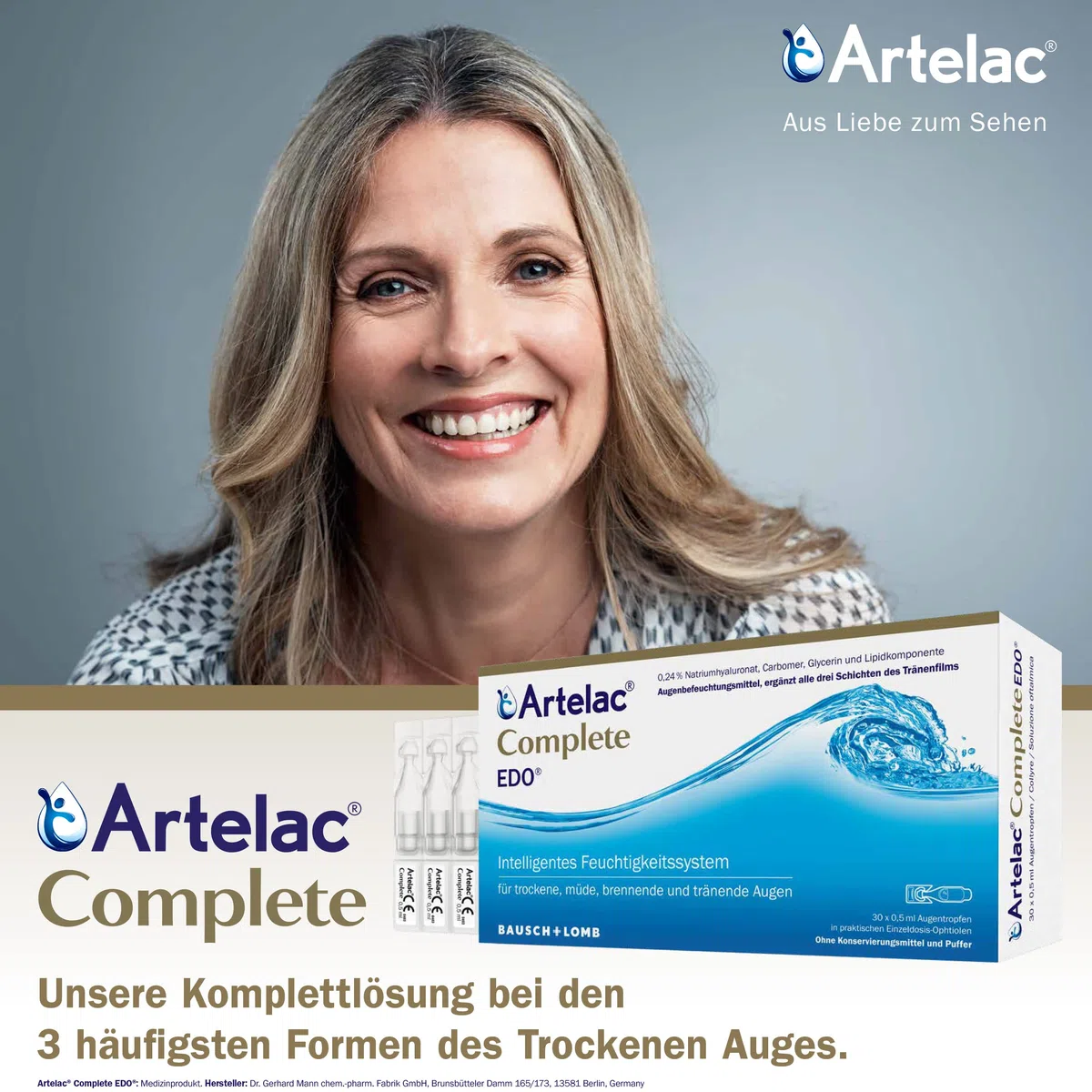 Artelac Complete EDO Augentropfen, 30 pz Pipette monodose