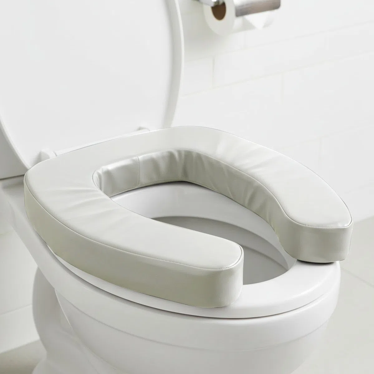 Sedile Per Water Alzato, Sedile Wc Rialzato, Alza Water Per Alzare Il Waters Con Imbottito - Per Anziani Sicurezza Assistenza Casa Viaggio Ospedale Bagno Ristorante