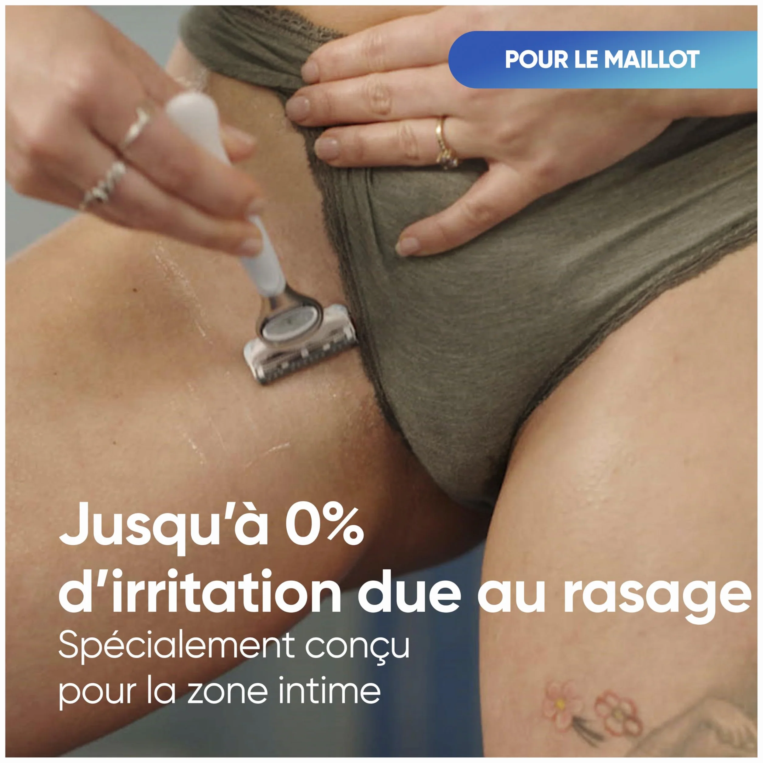 Gillette Venus rasoio per pelle e peli pubici, 1 manico +1 lama di rasoio