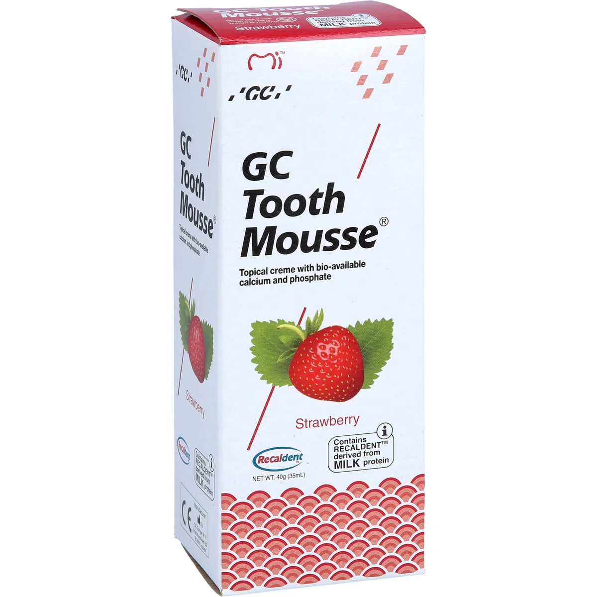 GC Tooth mousse crema alla fragola, 40 g di dentifricio