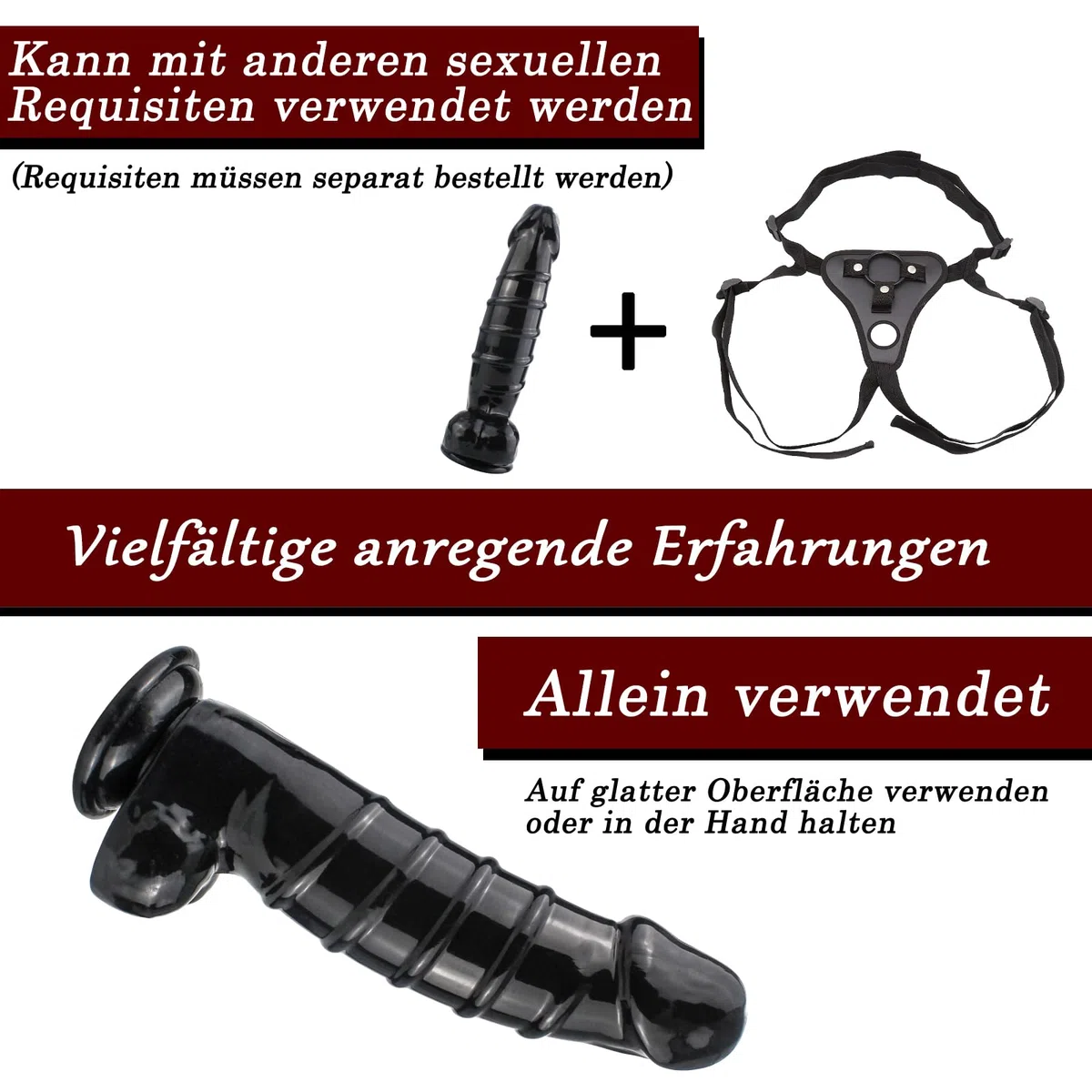 BDSMYEE dildo gigante dildo mostruoso anale con ventosa giocattolo sessuale erotico per donne giocattolo sessuale da solista per donne estremamente duro (L)