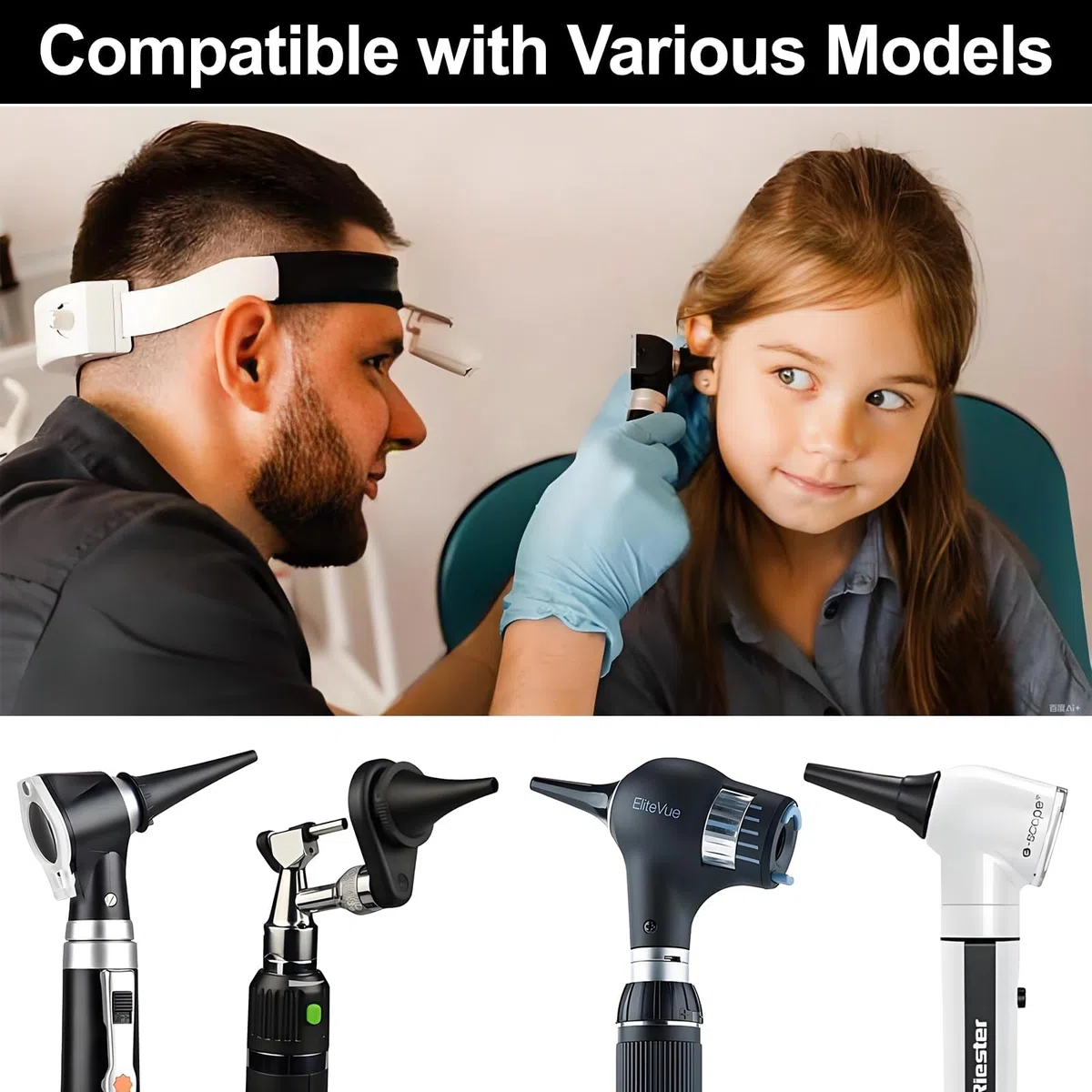 100 punte per otoscopio, dimensioni del foro da 4,2 mm, usa e getta, in plastica, compatibili con otoscopi Kawe/Rieser/Heine/Gima/Holtex, tappi per le orecchie per otoscopio e accessori per le