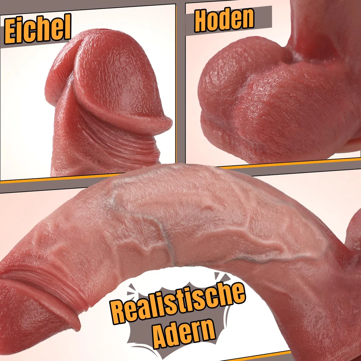 PRONFANS Dildo Realistici Sex Toys per Donna 27.5cm Realistico Pene Finto per Donne Plug Anale Sex Toy per Uomini Dildo Anali XXL per Coppie con Doppio Silicone Liquido e Forte Ventosa