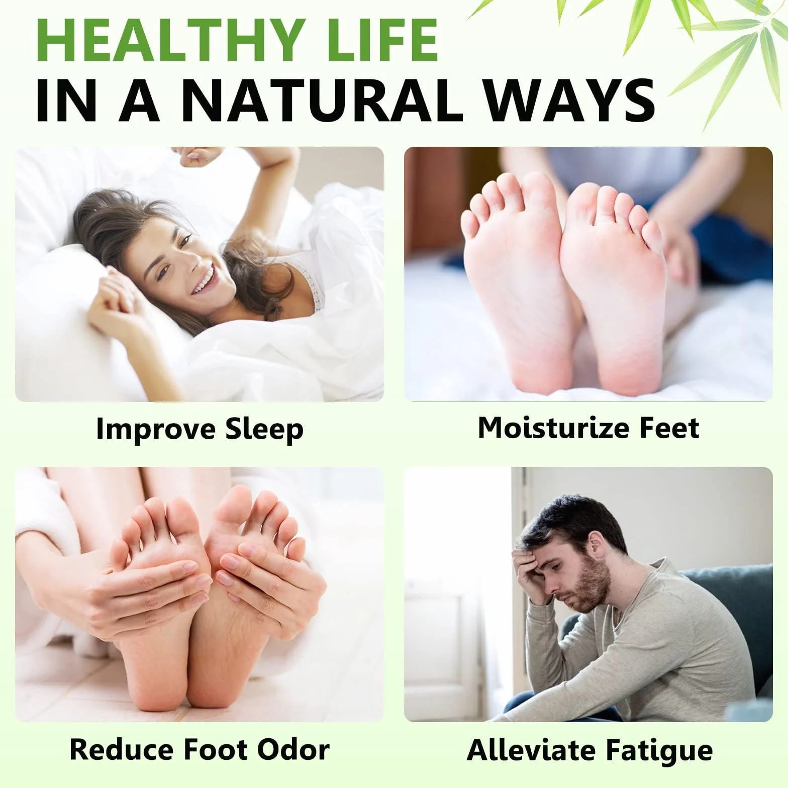 Cerotti Detox Piedi, 50 Pezzi, Autoadesivi per il Piedi, Rimuovere le Tossine, Alleviare lo Stress, Migliorare il Sonno