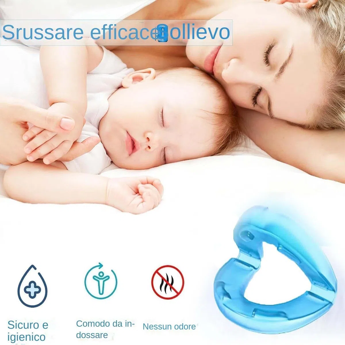 RinovaX - Bite anti-russamento silenzioso universale (1 pezzi)