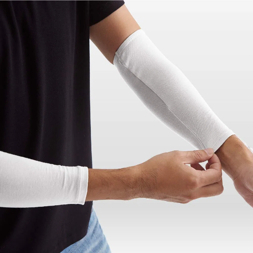 Edenswear Manicotto a gomito con infuso di zinco adulti con eczema (L)