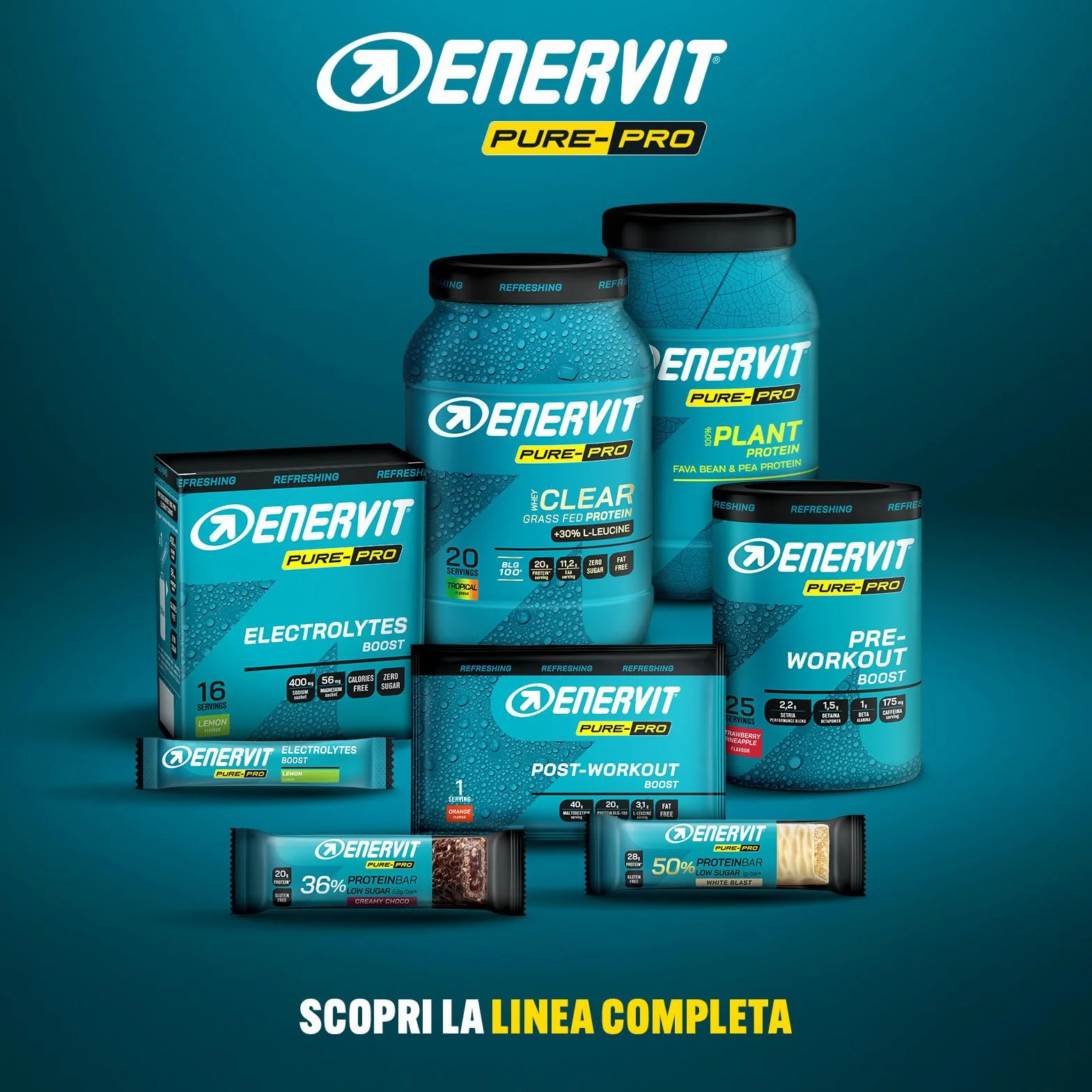 Enervit Pure-Pro Proteine in Polvere Isolate Whey Protein Grass-Fed Gusto Cacao,100% Proteine del Siero del Latte, Concentrato con Vitamina B6, Carica Proteica Post Workout, con Vitamina B6, 630 g