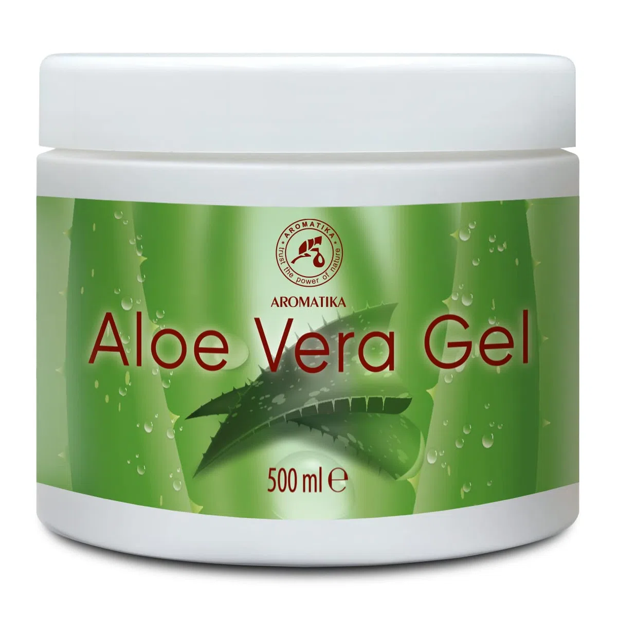 Aloe Vera Gel 500ml - Gel Lenitivo e Idratante per Tutti i Tipi di Pelle - Aloe Barbadensis - Aloe Vera Gel da Barba - Gel di Aloe per la Cura Della Pelle e Capelli - Aloe Vera per Viso