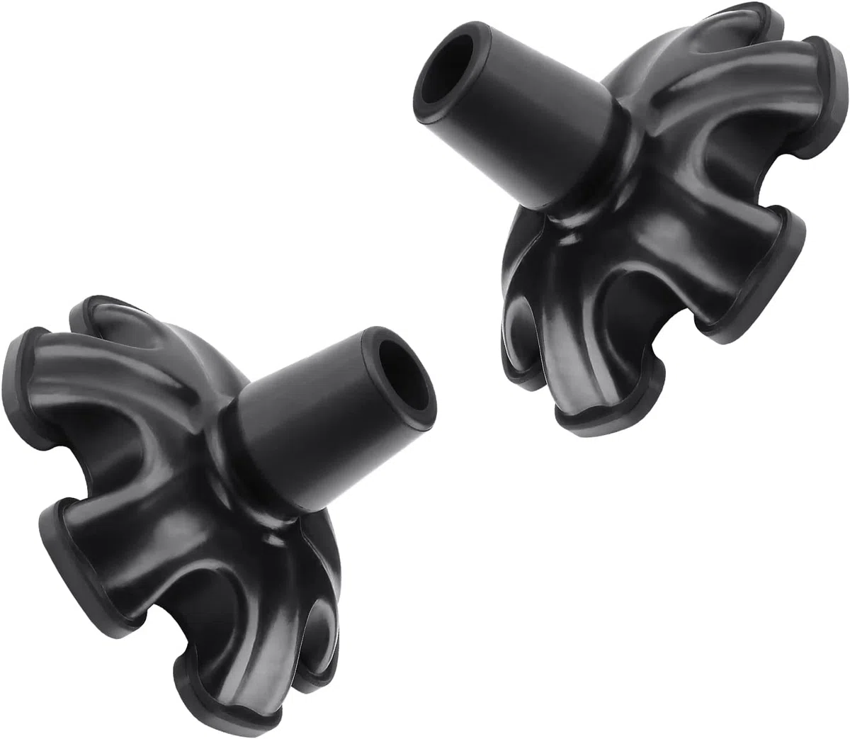 supregear Punta di Canna in Gomma 2-Pack, 19 mm Puntale Autoportante per Stampelle, Antiscivolo con 6 Gambe per Bastoni da Passeggio, Canna Accessorio