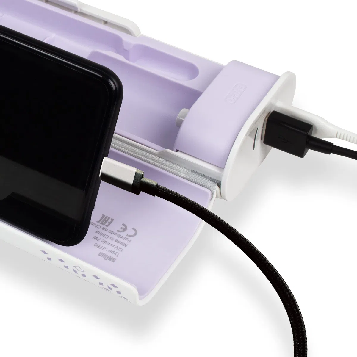 Oral-B Genius Series D700_701 - Custodia da viaggio con funzione di ricarica per 1 manipolo e 2 testine di ricambio, custodia da viaggio senza cavo di ricarica (Orchid Lilla)