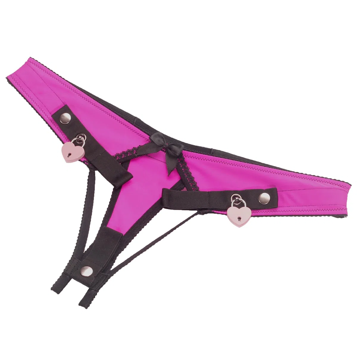 Cintura di castità per uomini, mutandine di castità sissy per l'uso con la gabbia del pene e l'anello del pene, cintura di castità SM giocattoli sessuali per gli uomini (Pink+Lock,M)
