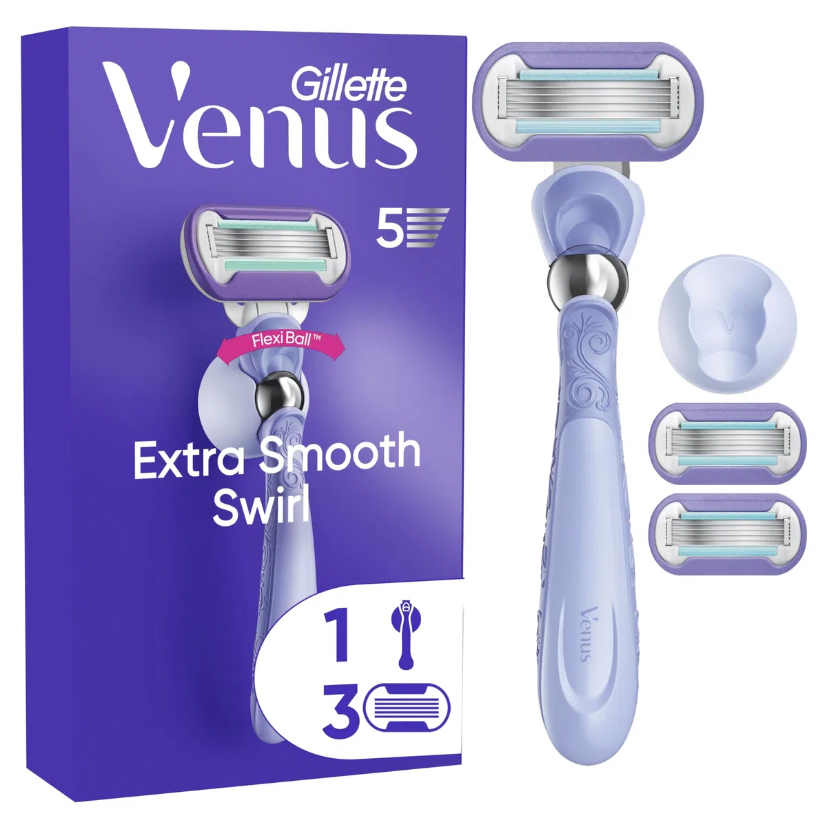 Gillette Venus Swirl - Lamette per rasoio, confezione da 3