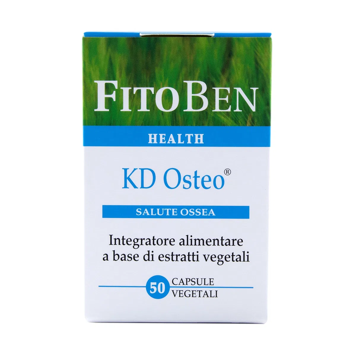 Fitoben | Kd Osteo Integratore Alimentare 100% di Origine Naturale con Vitamine D3 e K2, Boro ed Equiseto per Ossa Fragili, 50 Capsule Vegetali