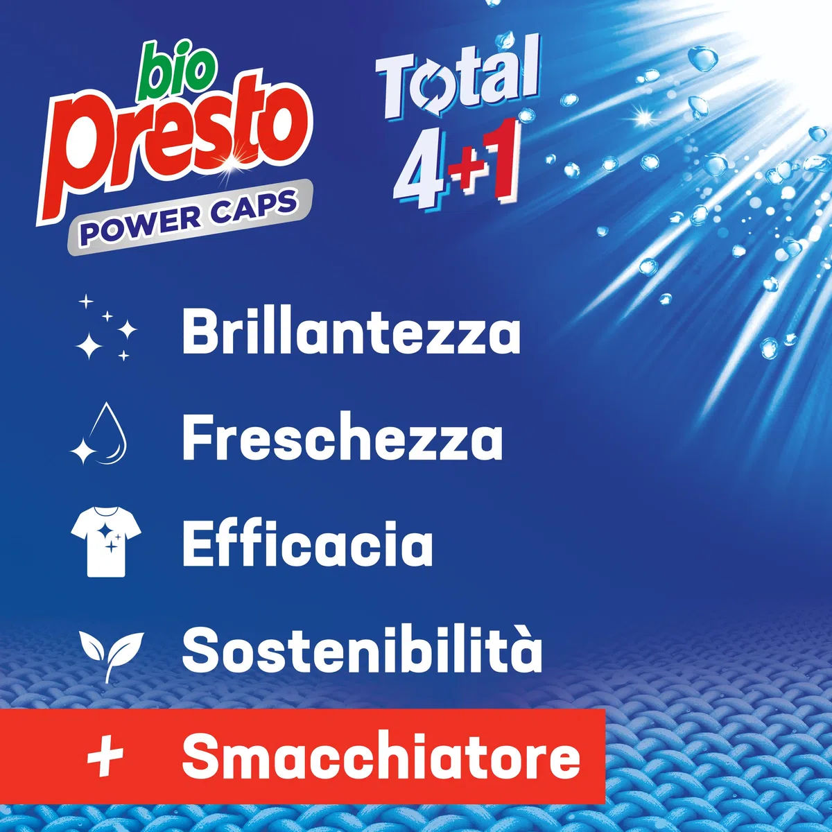 Bio Presto Power Caps Classico, Detersivo Lavatrice Predosato In Capsule, Confezione Da 135 Lavaggi