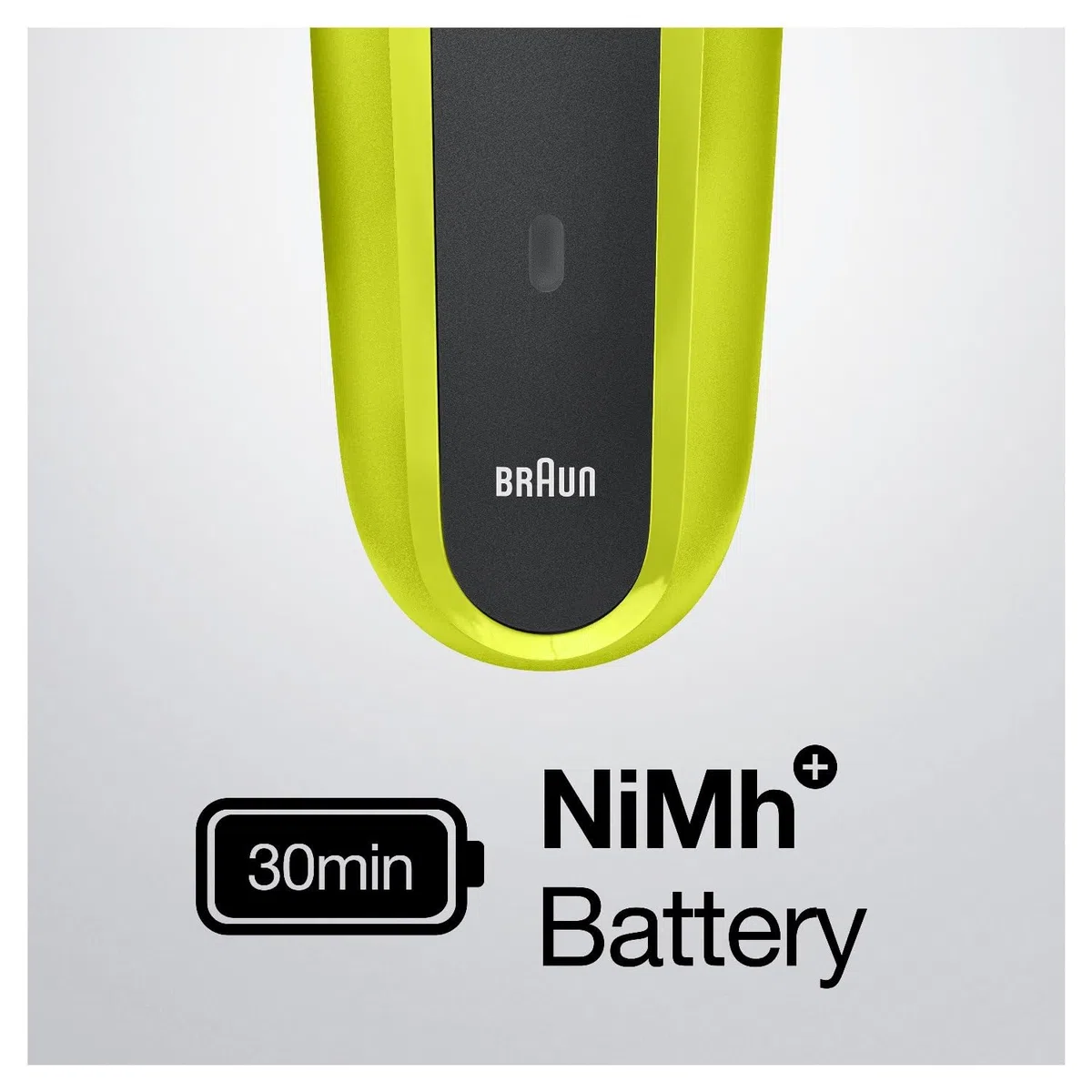 Braun Serie 3 300 Rasoio Elettrico Barba, Wet&Dry, Regolabarba Uomo, Rasoio Barba, 3 Lame Flessibili, Regolabarba Braun, Ricaricabile e Senza Fili, Nero/verde Elettrico