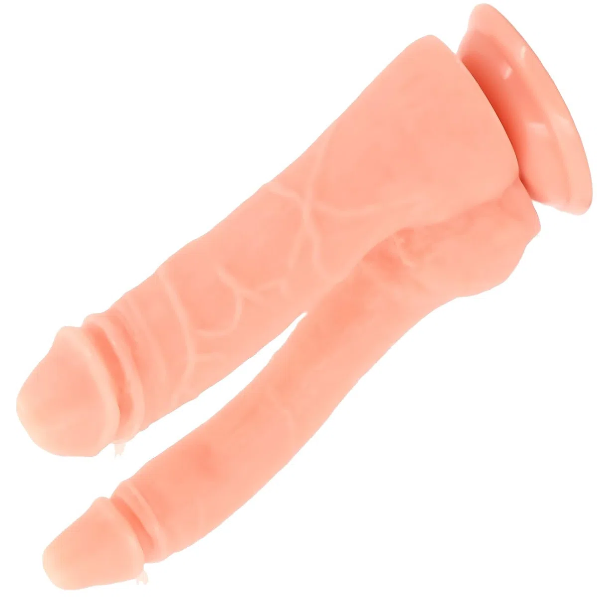 FOPS Dildo Doppio Realistico per Doppia Penetrazione Vaginale Anale Donna con Ventosa Potente Flessibile Sex Toy per Stimolazione Profonda Mani Libere Piacere Intenso da Sola D27