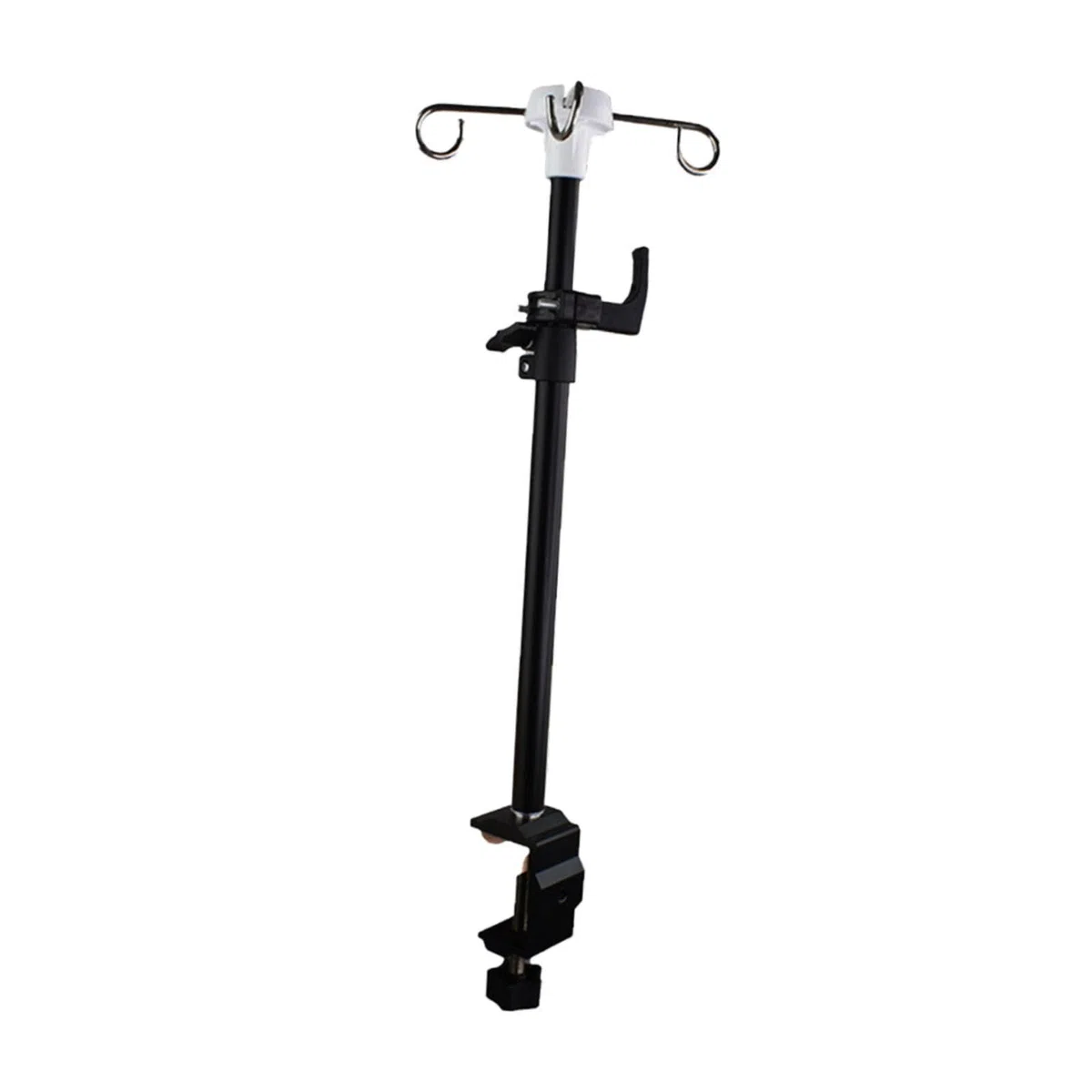 Sharplace Supporto per Asta Portaflebo con Morsetto Da Tavolo, Supporto per Tubo di Alimentazione, Supporto per Sacca per Flebo per Cliniche con Letto Pieghevol