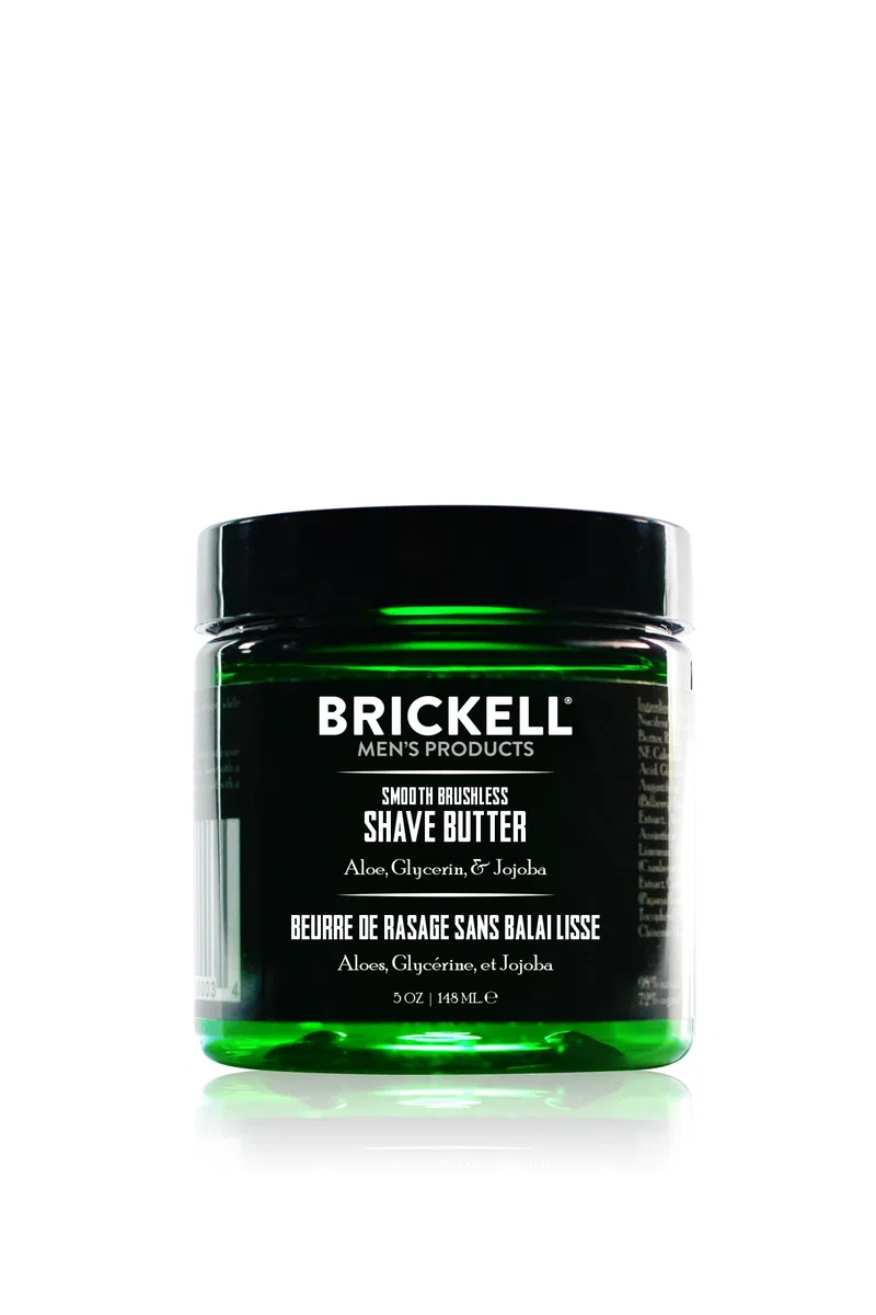 Brickell Men's Crema da barba liscia senza pennello per Uomo, Lozione da Barba Liscia Naturale e Biologica, 147ml, Naturale ed Organico, Non profumata