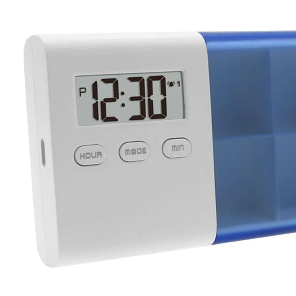 Portapillole Elettronico, Contenitore per Pillole Giornaliero, Organizer Da Viaggio con 7 Scomparti E Allarme, Adatto, Blu