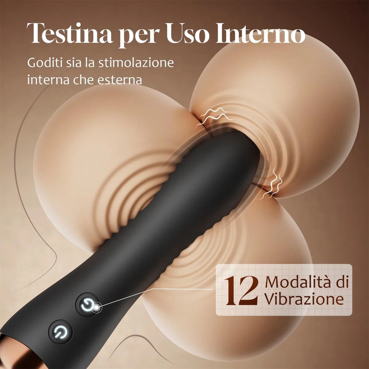 Vibratoreper Donna Doppia Testa Sex Toys, 12 Potente Vibrazione Modalità Magic Wand Silenzioso in Silicone, Vibratoreper Donna Punto G Squirting Con Telecomando, Adatto Sexytoysys Donna Coppia Uomo