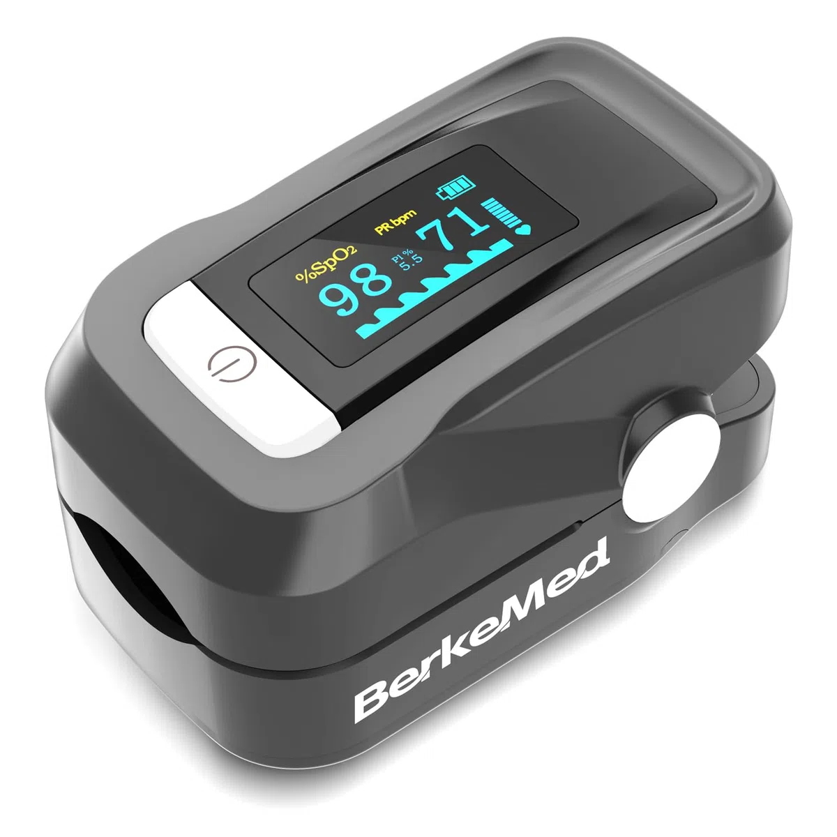 Saturimetro,Pulsossimetro da Dito,Saturimetro da Dito Professionale Certificato,con OLED Display,Adatto Per Bambini, Adulti, Anziani, Famiglie e Ospedali