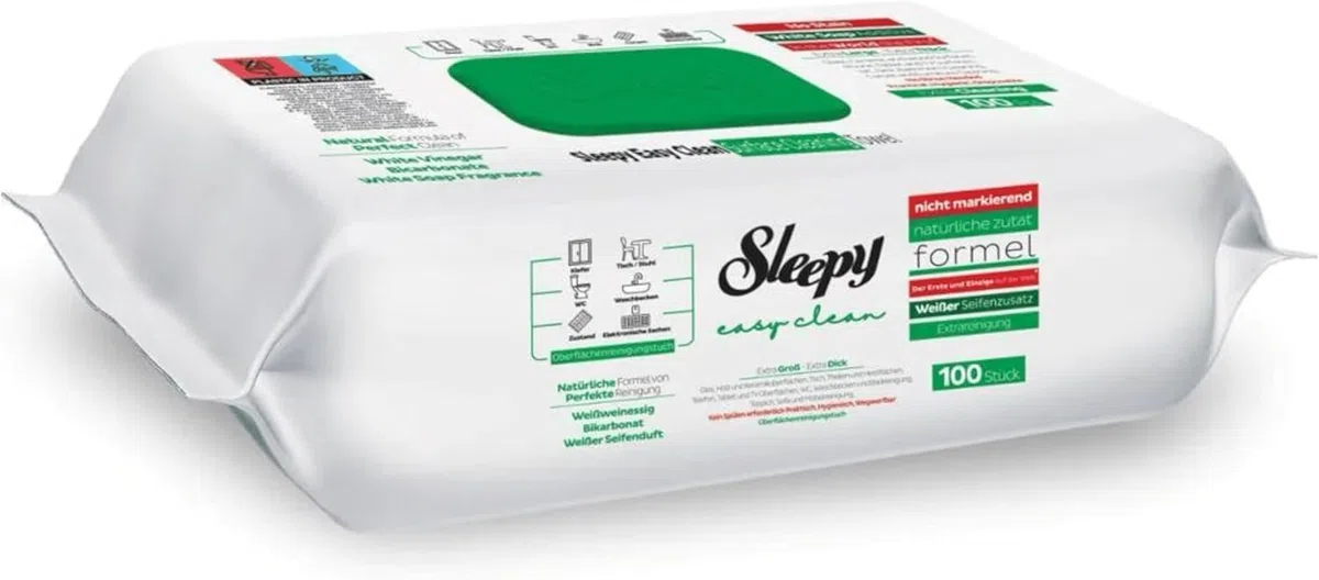 Sleepy Easy Clean Surface Cleaning Towel | 6 x 100 pezzi | Extra Cleaning salviettine umidificate