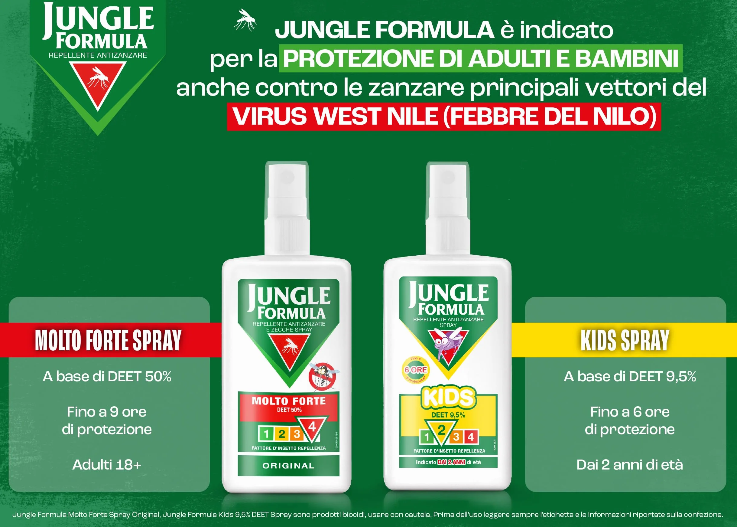 Jungle Formula Molto Forte Spray Repellente antizanzare - Fino a 9 ore di protezione - Zanzare, zecche, insetti aggressivi - Deet 50% - Condizioni estreme, viaggi tropicali e zone infestate - 75 ml